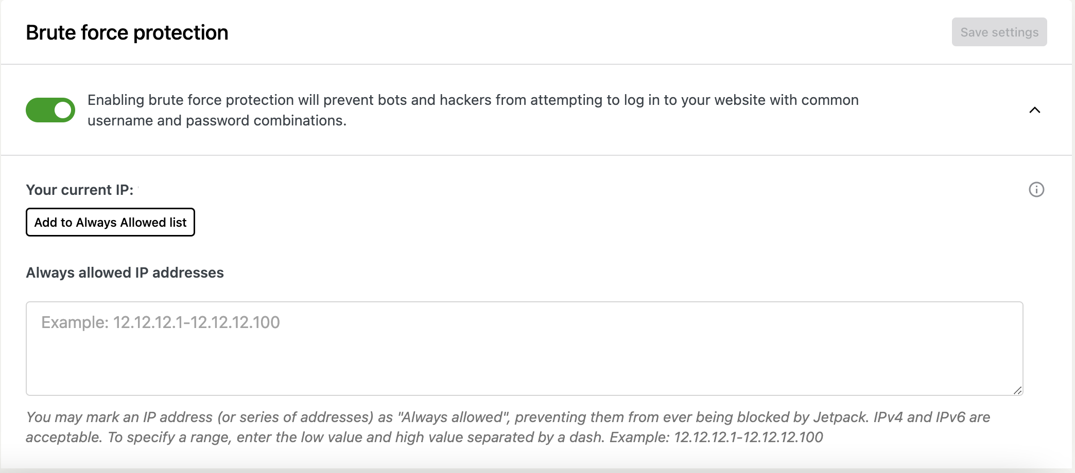 Brute Force P=protection using Plugin