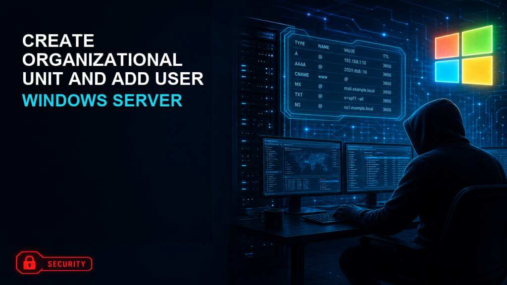 Windows Server tutorial: Create Organizational Unit and add User
